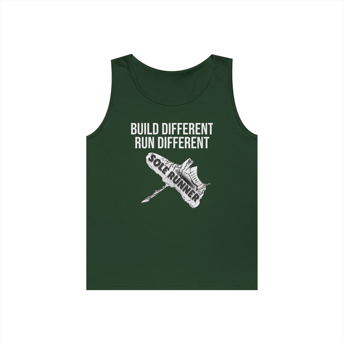 Built Different. Runs Different: Unisex Heavy Cotton Tank Top