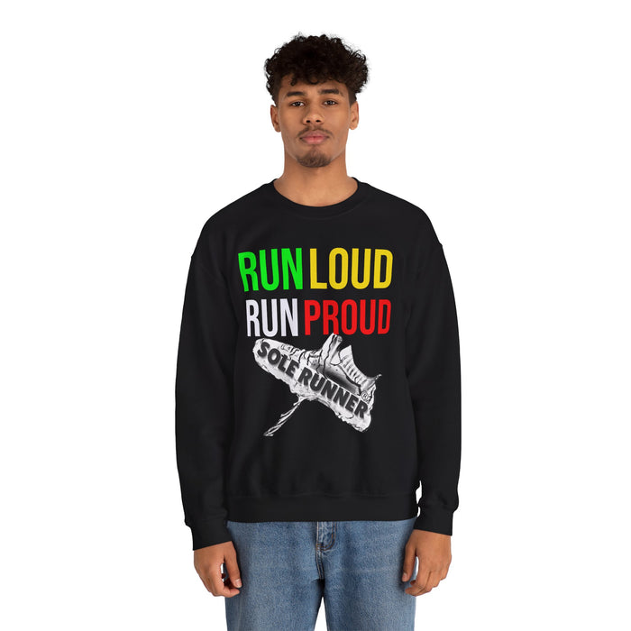 Run Loud Run Proud: Unisex Heavy Blend™ Crewneck Sweatshirt
