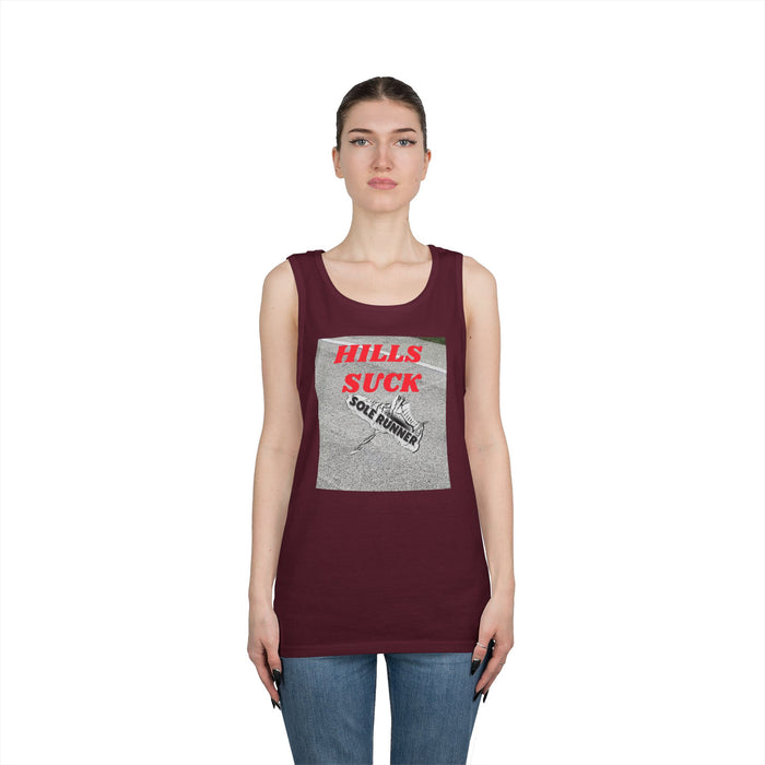 Hills Suck: Unisex Heavy Cotton Tank Top