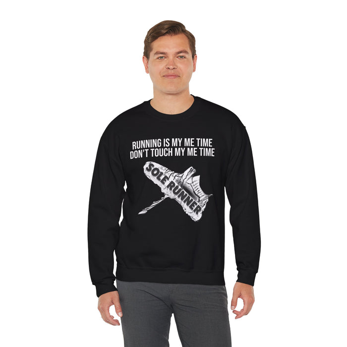 Running Is My Me Time. Don't Touch My Me Time: Unisex Heavy Blend™ Crewneck Sweatshirt
