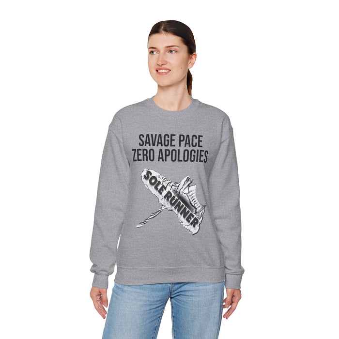 Savage Pace Zero Apologies: Unisex Heavy Blend™ Crewneck Sweatshirt