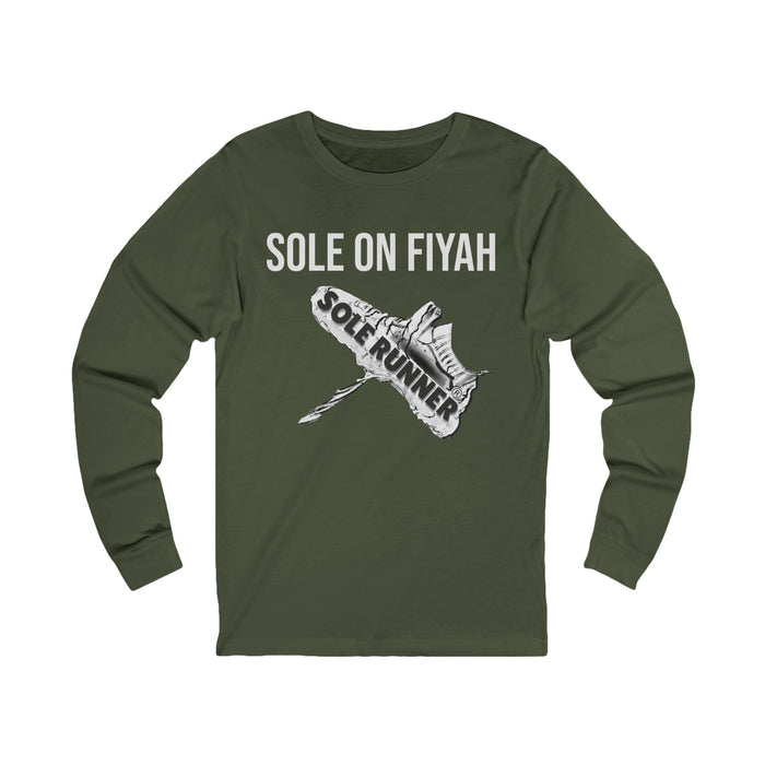Sole On Fiyah: Unisex Jersey Long Sleeve Tee