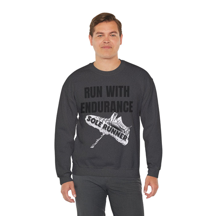 Run With Endurance: Unisex Heavy Blend™ Crewneck Sweatshirt
