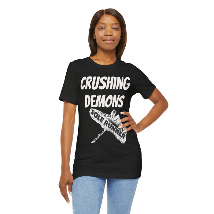 Crushing Demons: Unisex Jersey Short Sleeve Tee