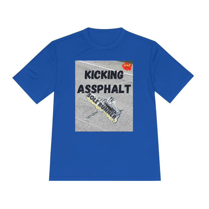 Kicking Assphalt Tee-Whimsical Moisture Wicking Uniswx T-Shirt For Runners