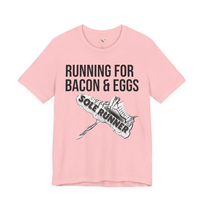 Running For Bacon & Eggs: Unisex Jersey Short Sleeve Tee