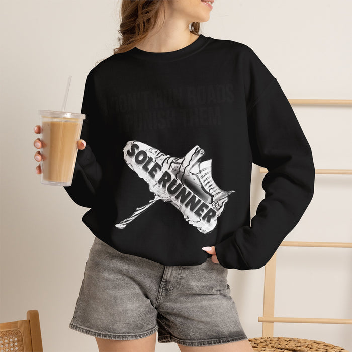I Don't Run Roads. I Punish Them: Unisex Heavy Blend™ Crewneck Sweatshirt