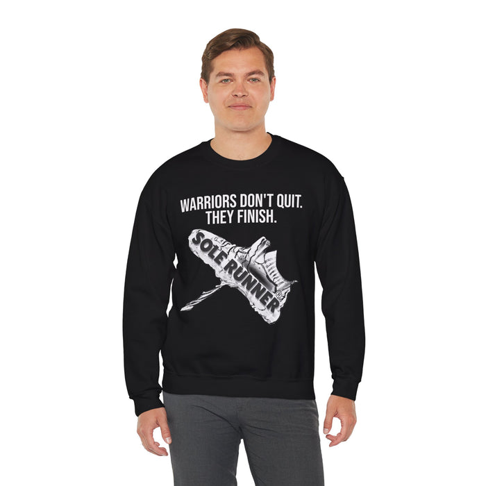 Warriors Don't Quit. They Finish.: Unisex Heavy Blend™ Crewneck Sweatshirt