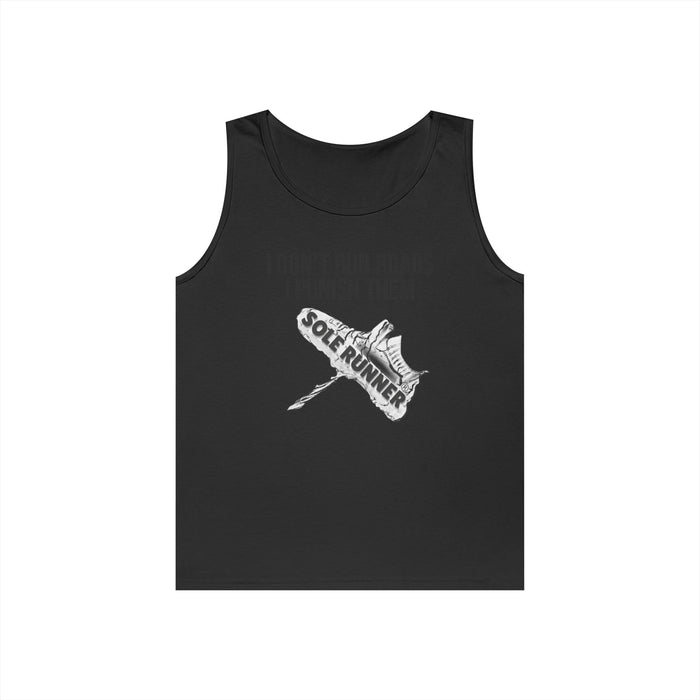 I Don't Run Roads. I Punish Them: Unisex Heavy Cotton Tank Top