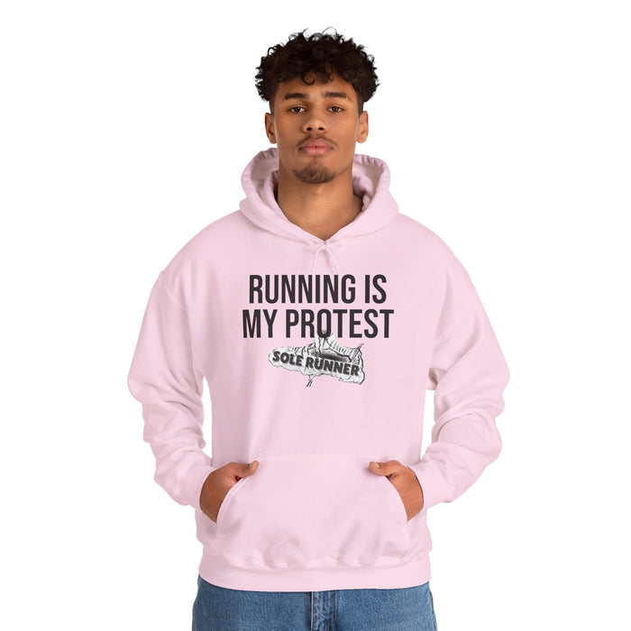 Running Is My Protest: Unisex Heavy Blend™ Hooded Sweatshirt