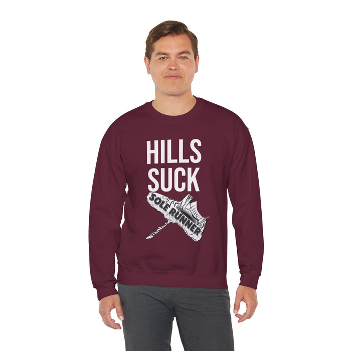 Hills Suck: Unisex Heavy Blend™ Crewneck Sweatshirt