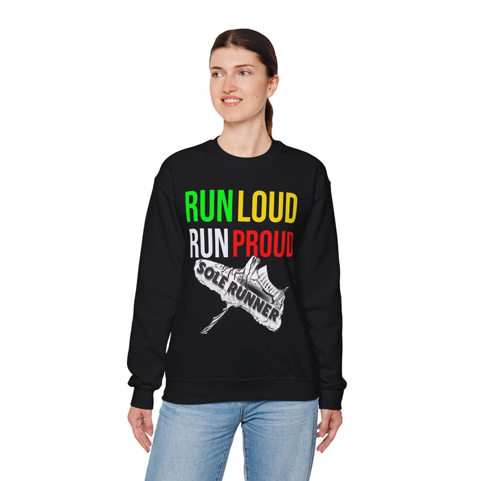 Run Loud Run Proud: Unisex Heavy Blend™ Crewneck Sweatshirt
