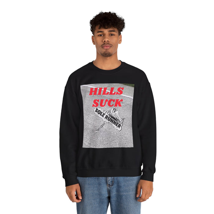 Hills Suck: Unisex Heavy Blend™ Crewneck Sweatshirt
