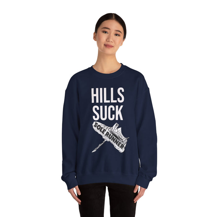 Hills Suck: Unisex Heavy Blend™ Crewneck Sweatshirt