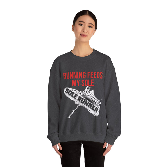 Running Feeds My Sole: Unisex Heavy Blend™ Crewneck Sweatshirt