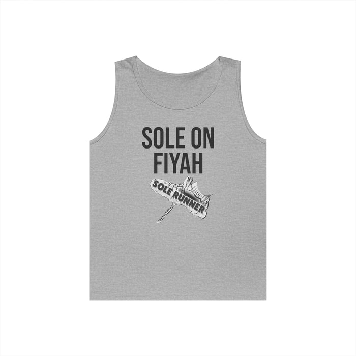 Sole On Fiyah: Unisex Heavy Cotton Tank Top