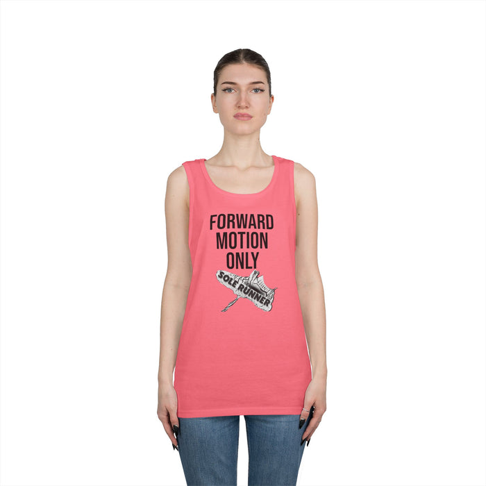 Forward Motion Only: Unisex Heavy Cotton Tank Top