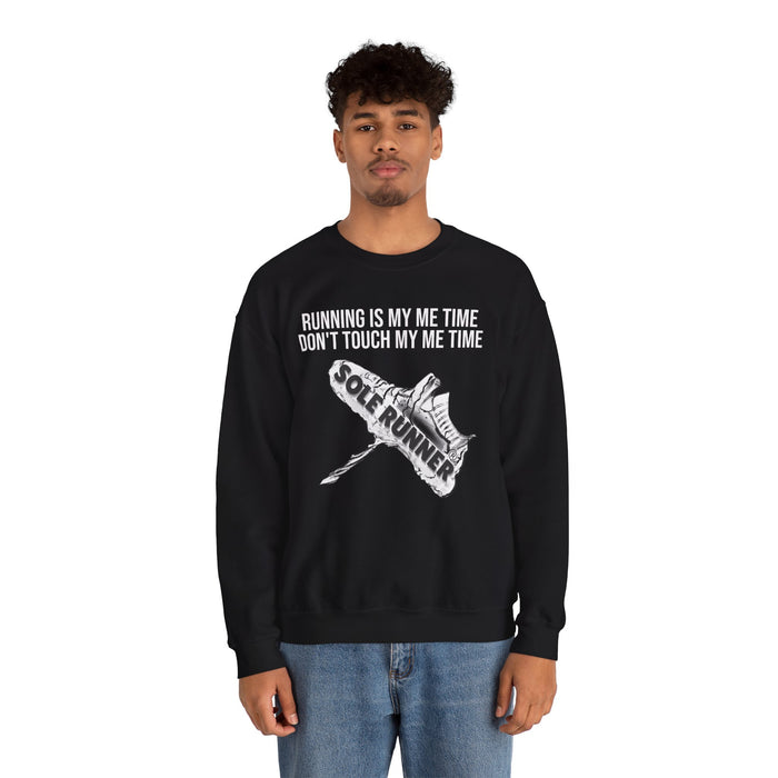 Running Is My Me Time. Don't Touch My Me Time: Unisex Heavy Blend™ Crewneck Sweatshirt