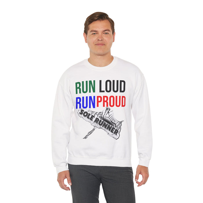 Run Loud Run Proud: Unisex Heavy Blend™ Crewneck Sweatshirt