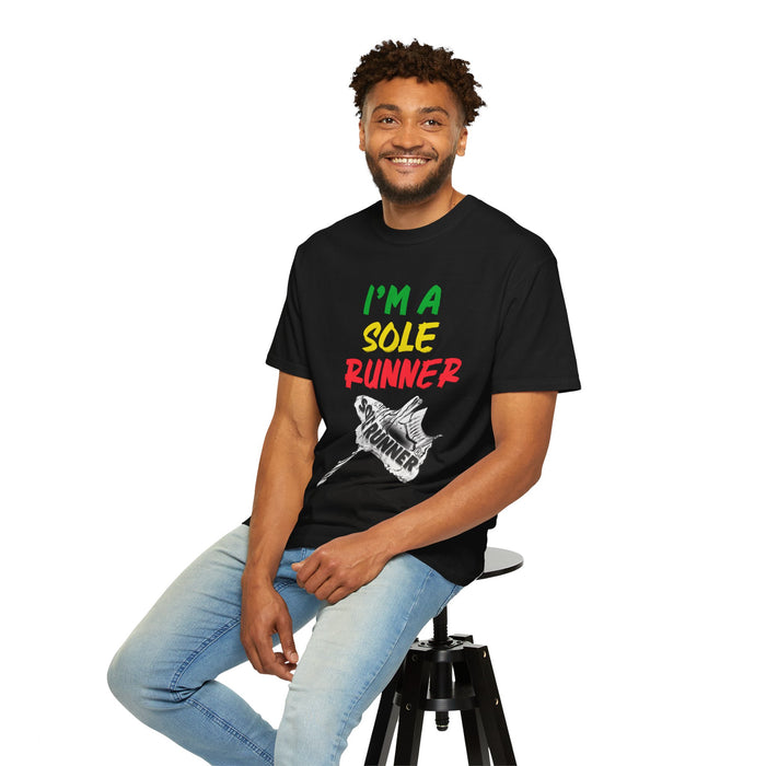 I'm A Sole Runner®-Rasta Colors: Unisex Garment-Dyed T-shirt
