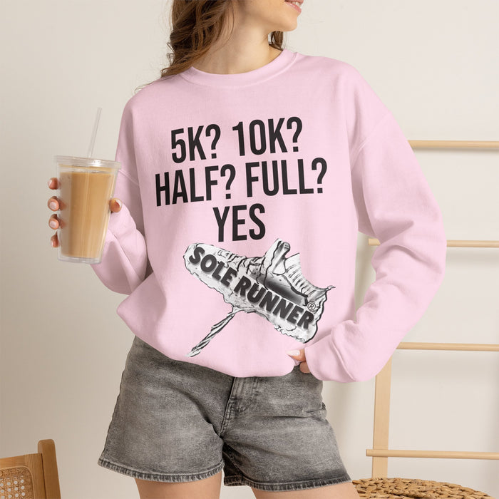5k? 10k? Half? Full? Yes: Unisex Heavy Blend™ Crewneck Sweatshirt