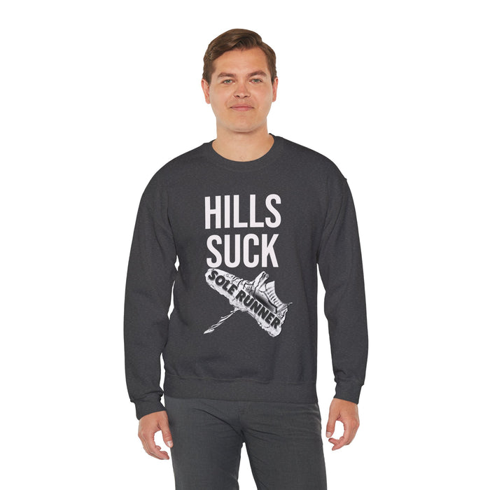 Hills Suck: Unisex Heavy Blend™ Crewneck Sweatshirt