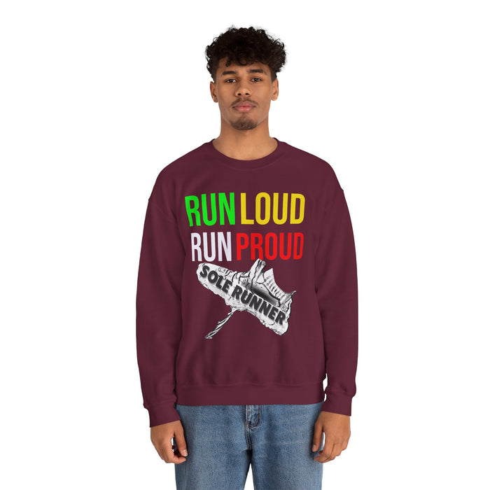 Run Loud Run Proud: Unisex Heavy Blend™ Crewneck Sweatshirt