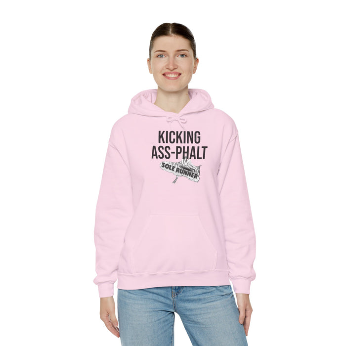 Kicking Ass-Phalt: Unisex Heavy Blend™ Hooded Sweatshirt