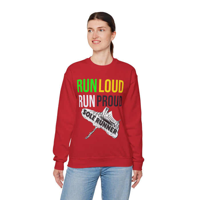 Run Loud Run Proud: Unisex Heavy Blend™ Crewneck Sweatshirt
