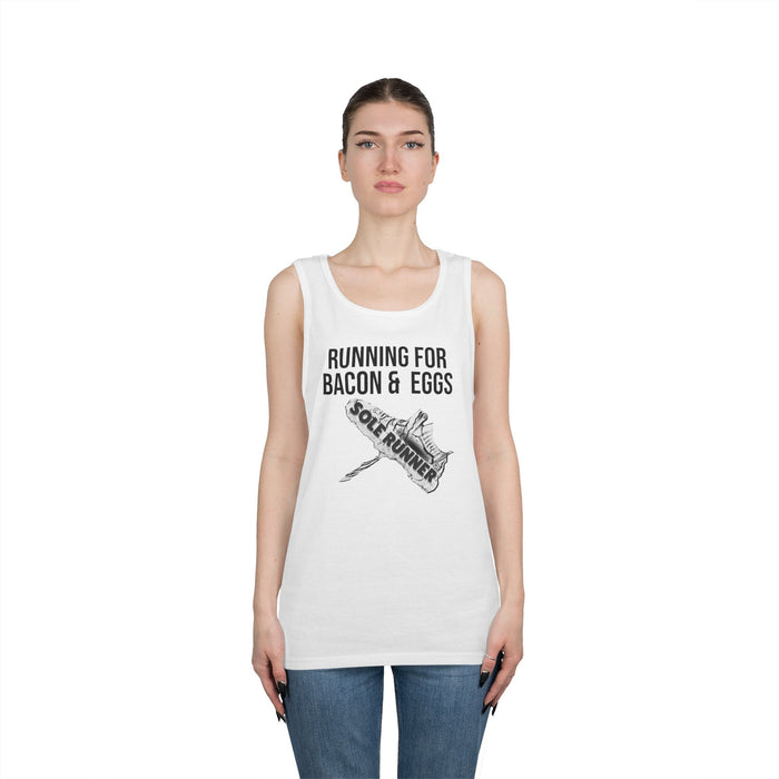 Running For Bacon & Eggs: Unisex Heavy Cotton Tank Top