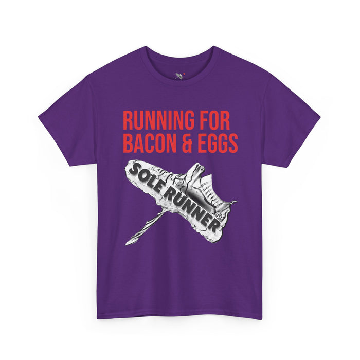 Running For Bacon & Eggs: Unisex Heavy Cotton Tee