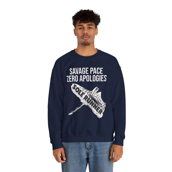 Savage Pace Zero Apologies: Unisex Heavy Blend™ Crewneck Sweatshirt