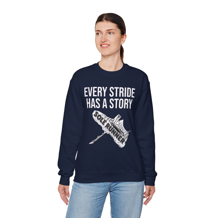 Every Stride Has A Story: Unisex Heavy Blend™ Crewneck Sweatshirt