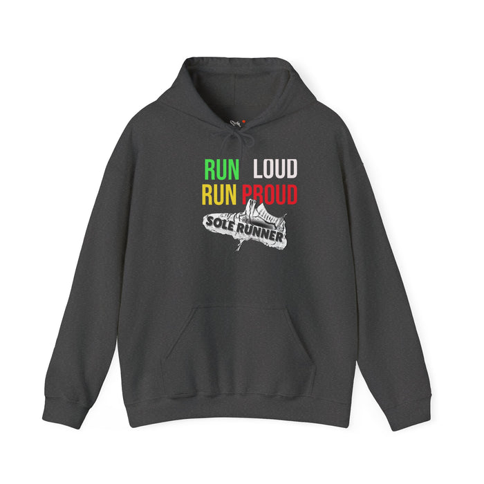 Run Loud Run Proud: Unisex Heavy Blend Hooded Sweatshirt