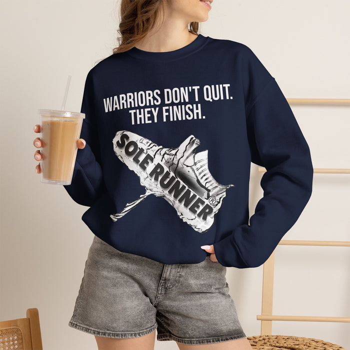 Warriors Don't Quit. They Finish.: Unisex Heavy Blend™ Crewneck Sweatshirt