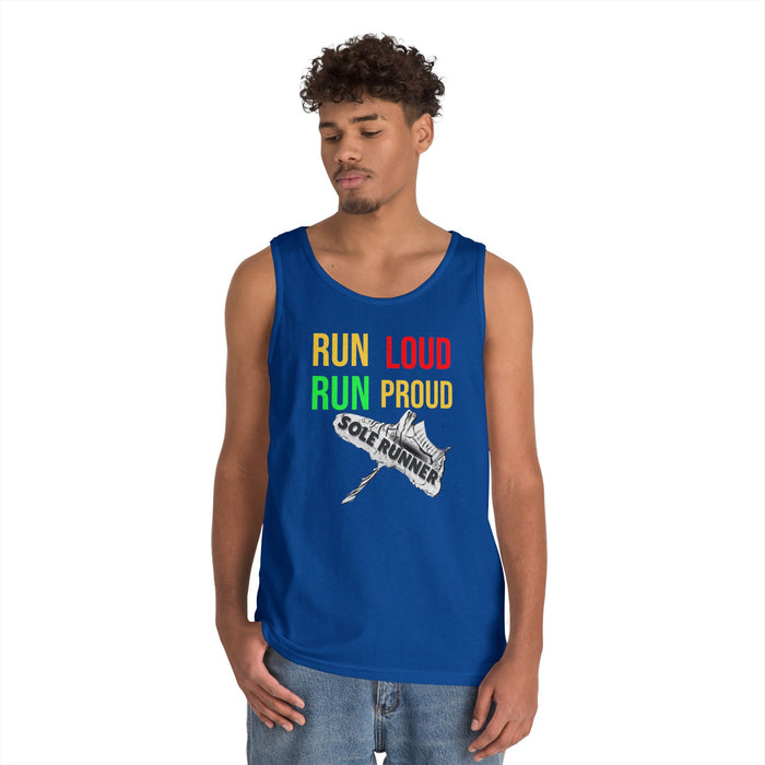 Run Loud Run Proud: Unisex Heavy Cotton Tank Top