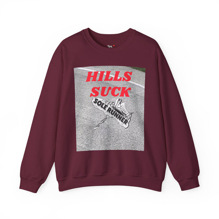 Hills Suck: Unisex Heavy Blend™ Crewneck Sweatshirt
