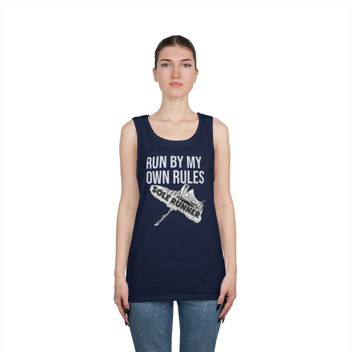 Run By My Own Rules: Unisex Heavy Cotton Tank Top