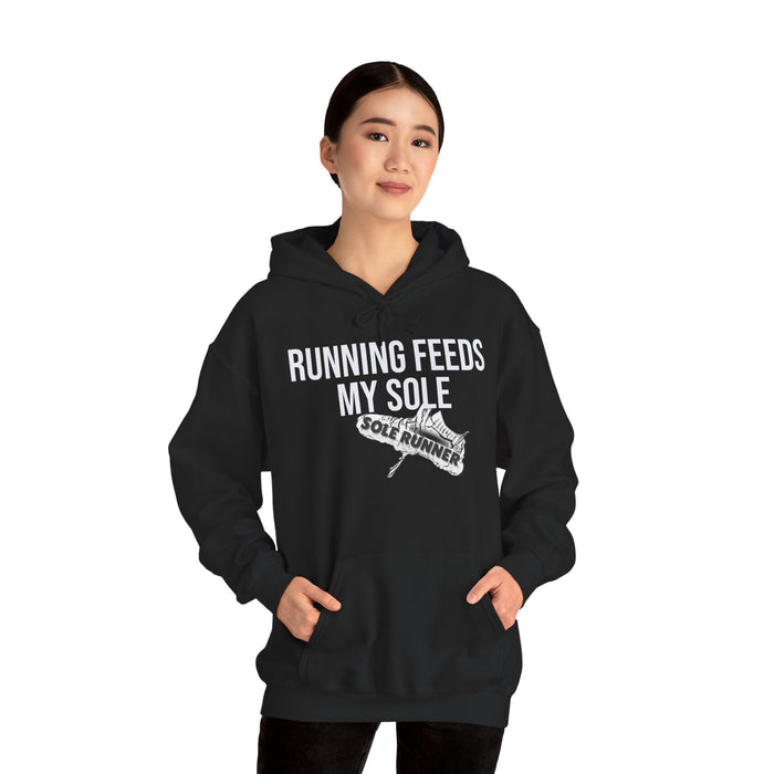 Running Feeds My Sole: Unisex Heavy Blend™ Hooded Sweatshirt