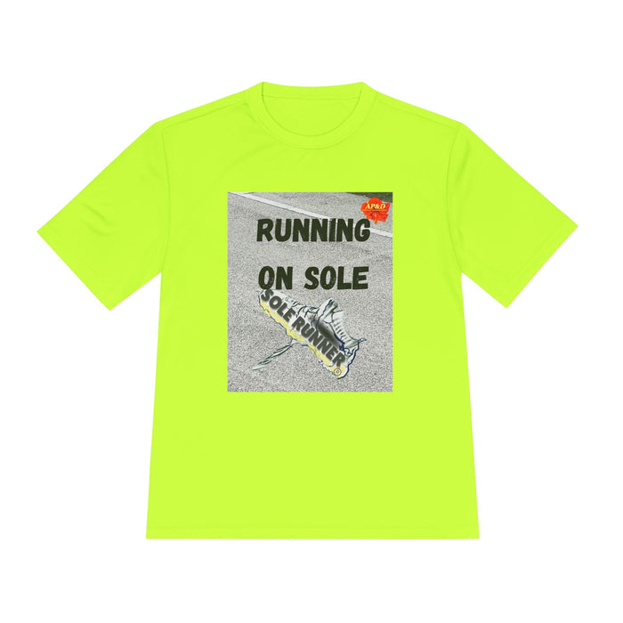 Running On Sole-Whimsical Moisture Wicking Unisex T-Shirt.