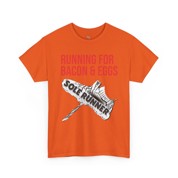 Running For Bacon & Eggs: Unisex Heavy Cotton Tee