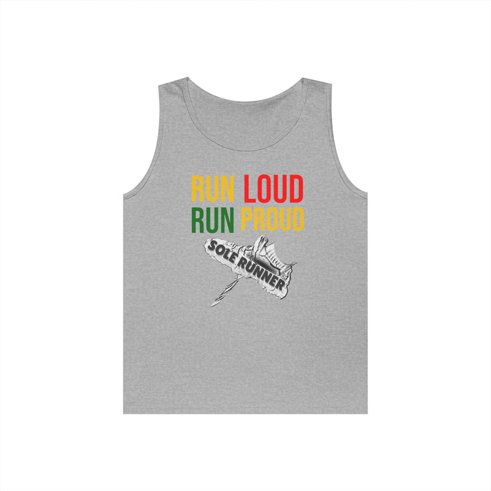 Run Loud Run Proud: Unisex Heavy Cotton Tank Top