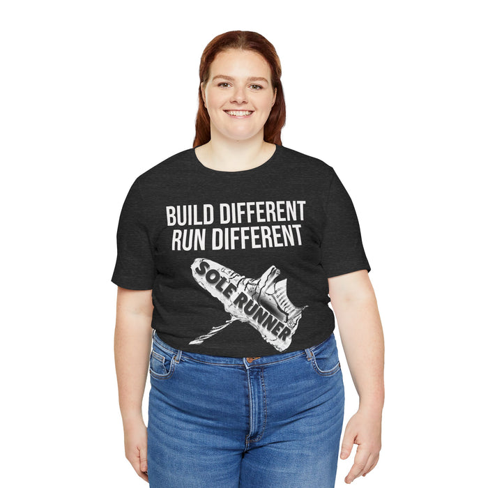 Built Different. Runs Different: Unisex Jersey Short Sleeve Tee