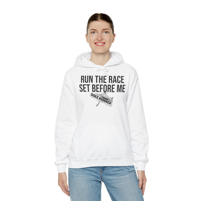 Run The Race Set Before Me: Unisex Heavy Blend™ Hooded Sweatshirt