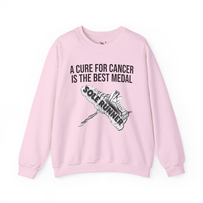 A Cure For Cancer Is The Best Medal: Unisex Heavy Blend™ Crewneck Sweatshirt