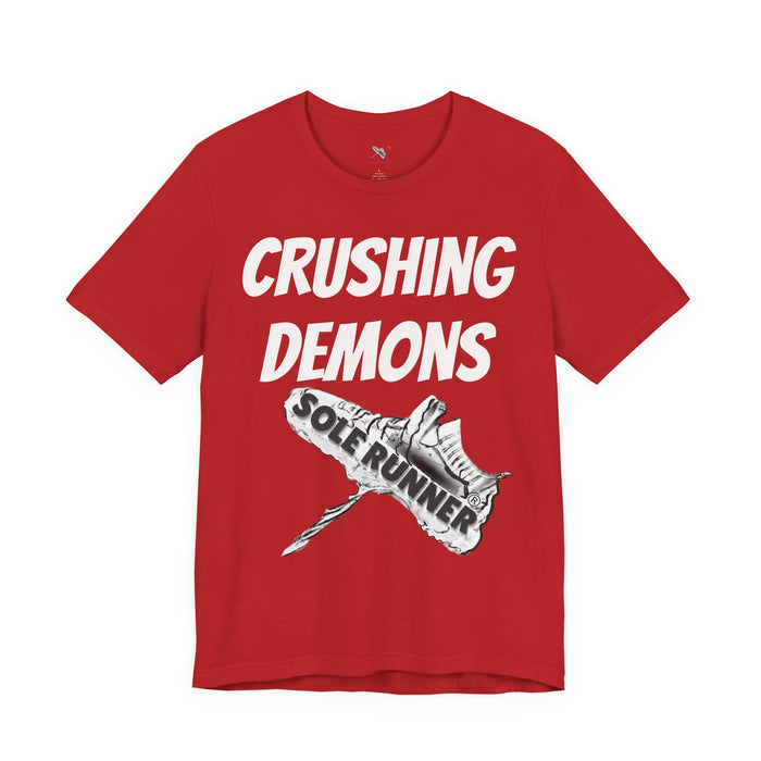 Crushing Demons: Unisex Jersey Short Sleeve Tee