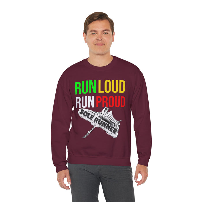 Run Loud Run Proud: Unisex Heavy Blend™ Crewneck Sweatshirt