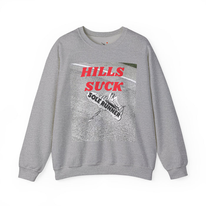 Hills Suck: Unisex Heavy Blend™ Crewneck Sweatshirt