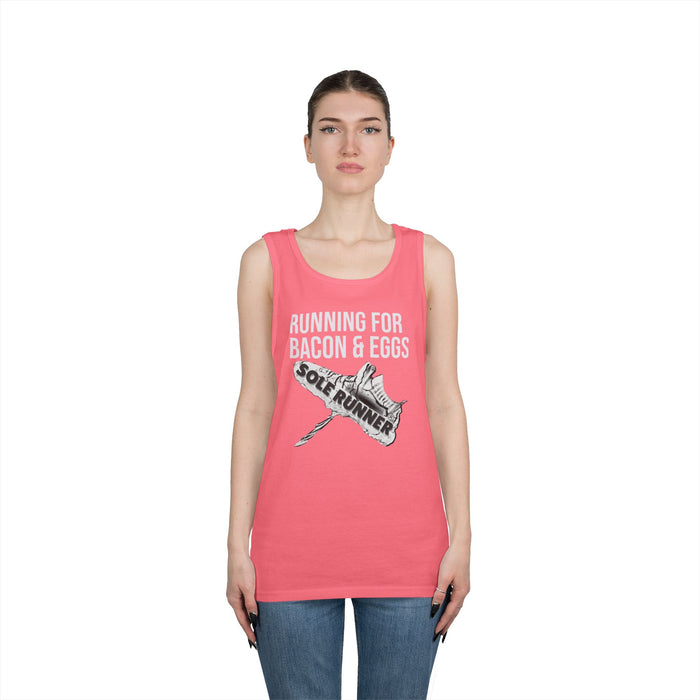 Running For Bacon & Eggs: Unisex Heavy Cotton Tank Top