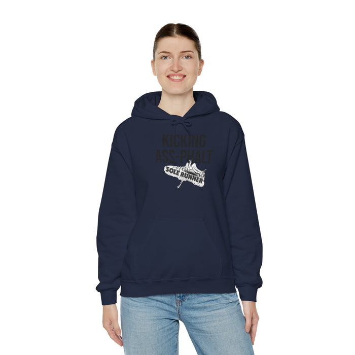 Kicking Ass-Phalt: Unisex Heavy Blend™ Hooded Sweatshirt